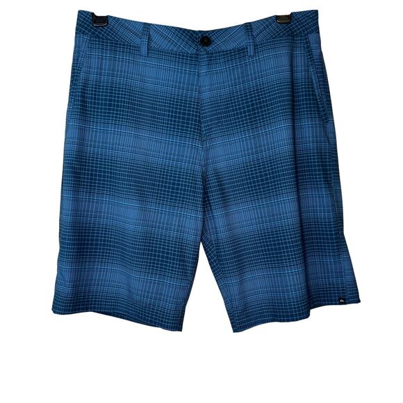 QUIKSILVER 10" Hybrid Shorts 21.5" Outseam in Blue Men's 34" Waist - Picture 1 of 16